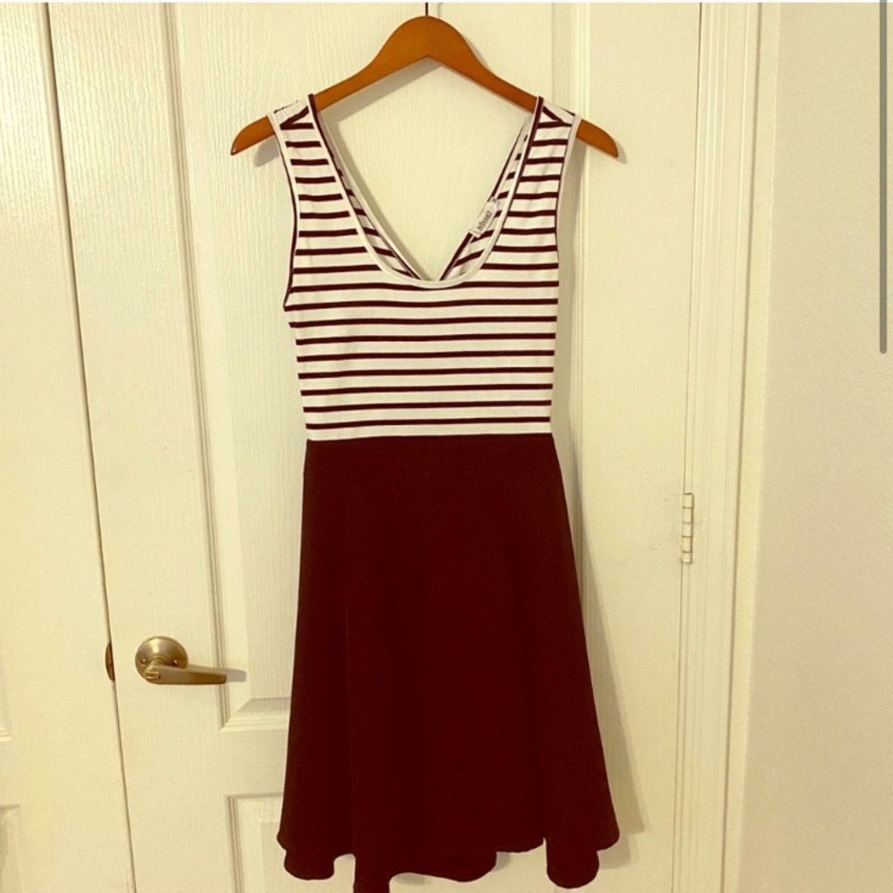 Open back black and white striped dress!